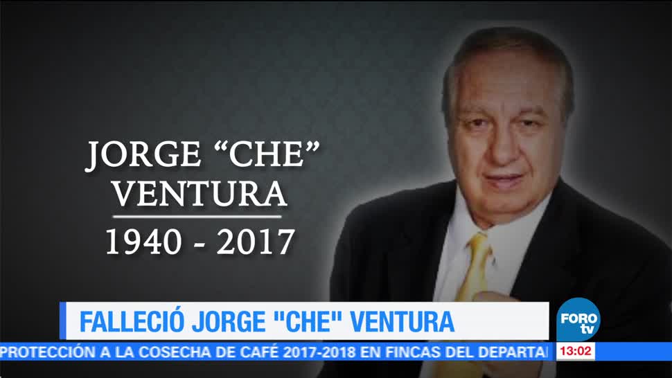 Falleció el comentarista deportivo Jorge 'Che' Ventura