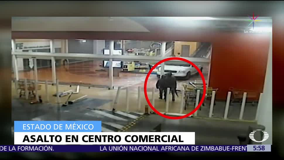 Cámaras de seguridad captan asalto a centro comercial en Edomex