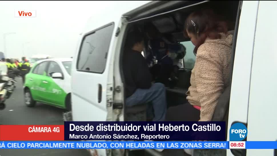 Choque en distribuidor vial Heberto Castillo deja 19 heridos