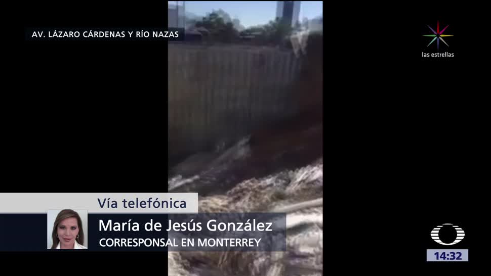 Se derrumba muro de contención en Monterrey