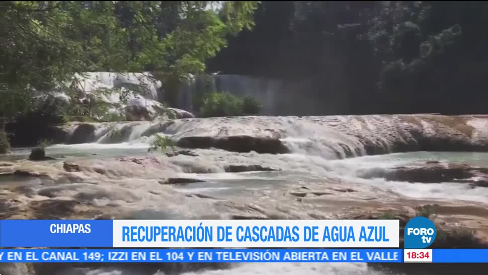 Se recupera afluente de Cascadas de Agua Azul en Chiapas