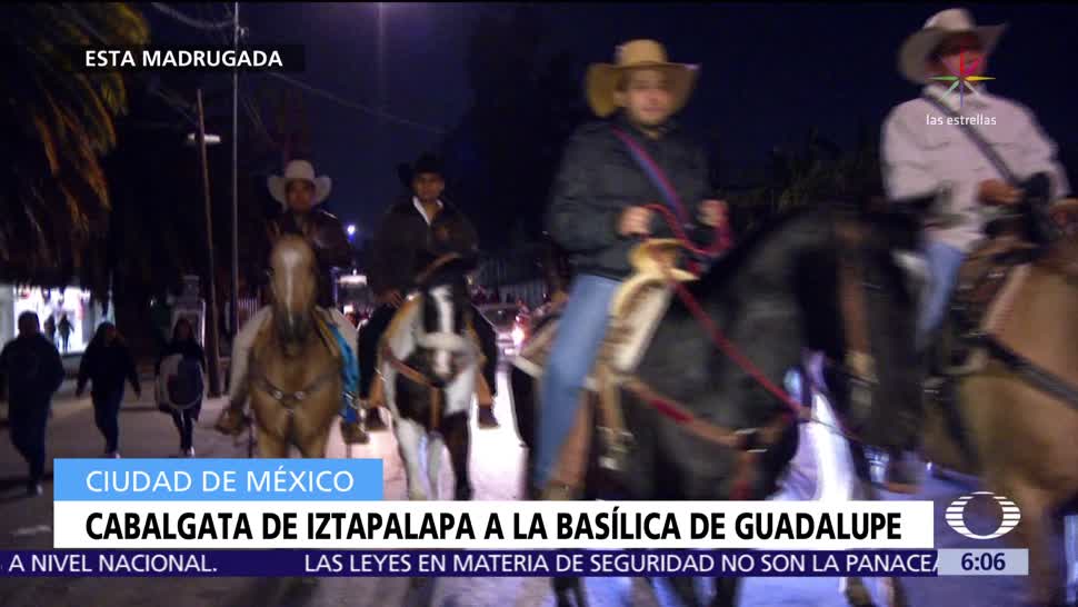 Cabalgata de Iztapalapa sale con destino a la Basílica de Guadalupe