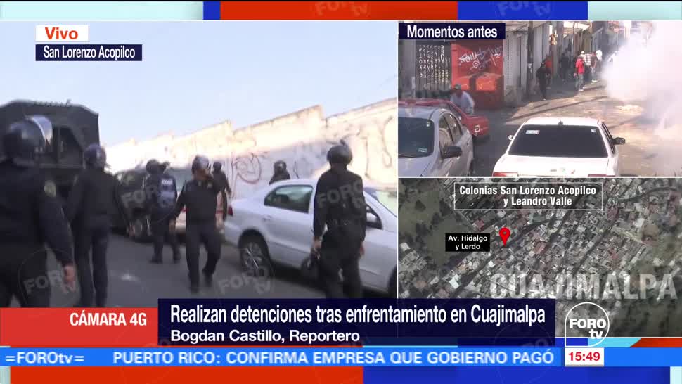 Realizan detenciones tras enfrentamiento en Cuajimalpa