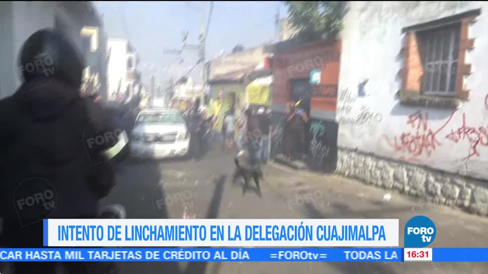 Choca policías y habitantes de Cuajimalpa por intento de linchamiento