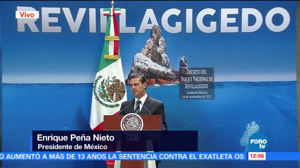 Firma Peña Nieto el Decreto del Parque Nacional de Revillagigedo
