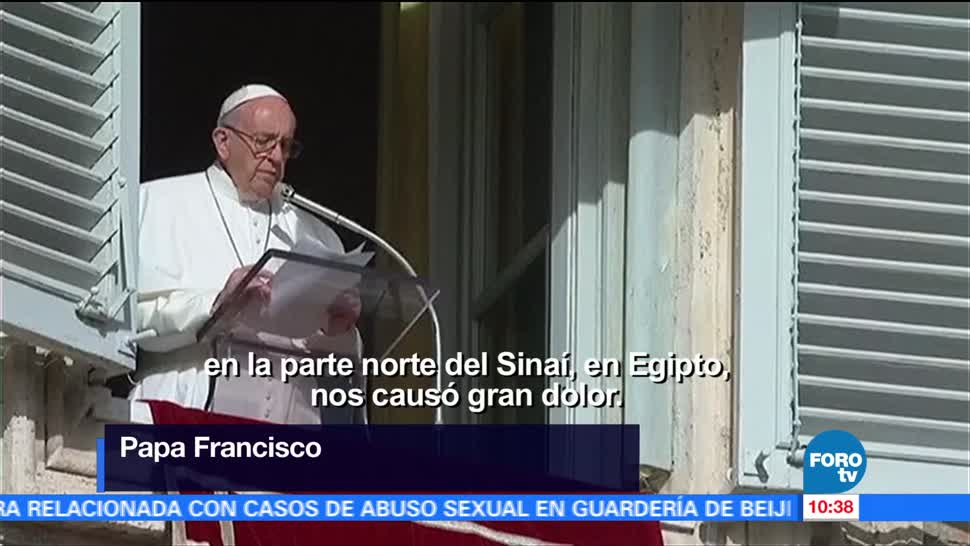 Papa Francisco condena atentado en Egipto