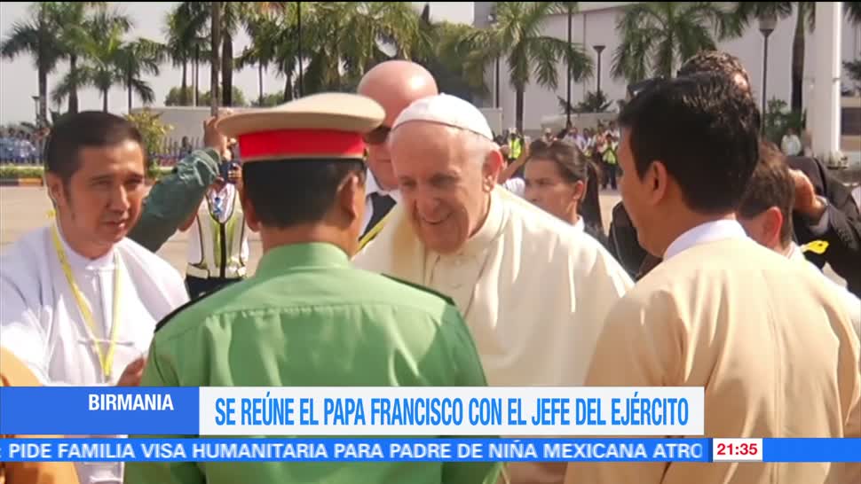 Papa Francisco se reúne con jefe del Ejército de Birmania