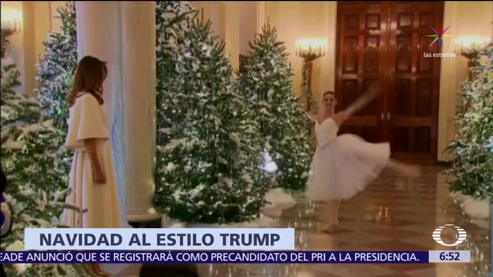 Melania Trump inaugura fiestas de Navidad en la Casa Blanca