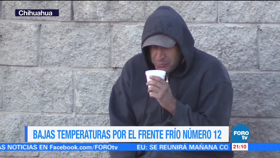 Frente frío número 12 provoca bajas temperaturas en México