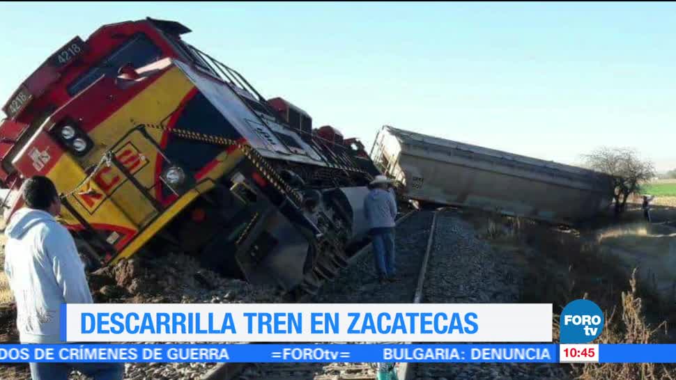 Autoridades de Zacatecas atienden descarrilamiento de tren