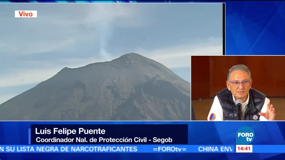 Alerta volcánica del Popocatépetl permanece en amarillo fase 2