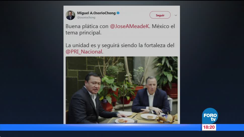 Osorio Chong habla sobre la reunión con Meade