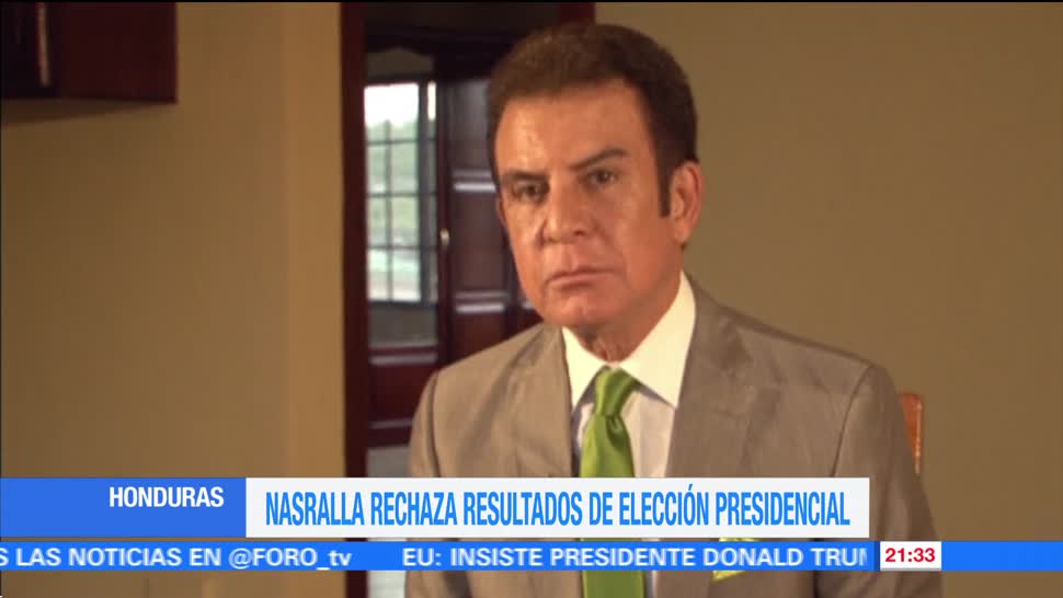 Nasralla rechaza resultados de elección presidencial en Honduras