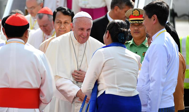 papa francisco llega myanmar primera visita