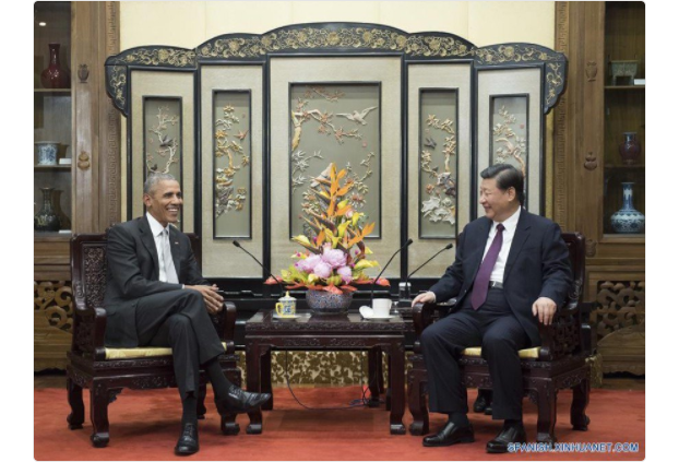 Barack Obama y Xi Jinping en China