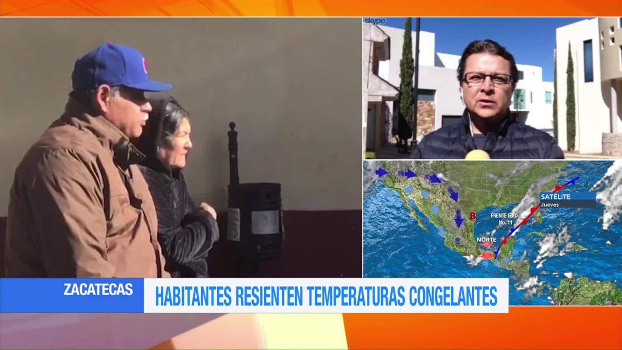 Capital de Zacatecas registra temperatura de 2 grados bajo cero