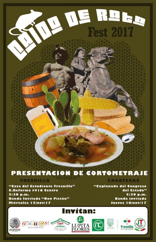 Cartel oficial del Caldo de Rata Fest 2017 en Zacatecas