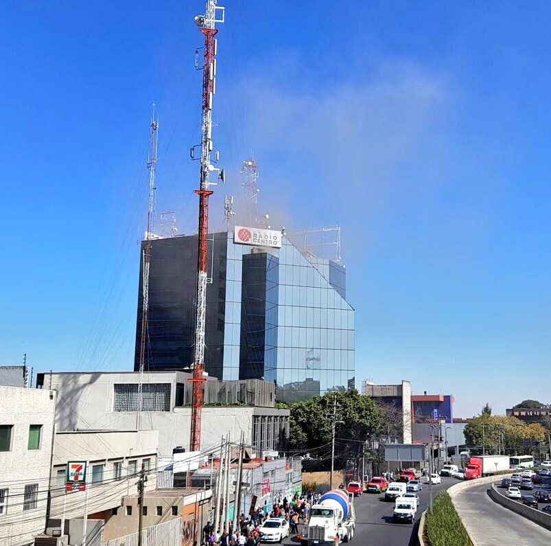 Conato de incendio en Grupo Radio Centro