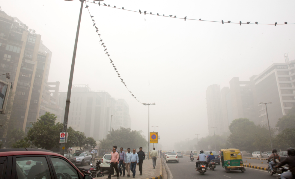 Contaminación atmosférica en Nueva Delhi, India
