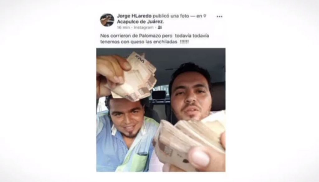 Despiden a funcionario de Acapulco tras fotografía con fajos de billetes
