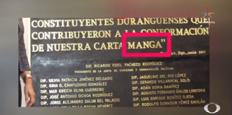 Develan en Congreso de Durango placa conmemorativo con error ortográfico
