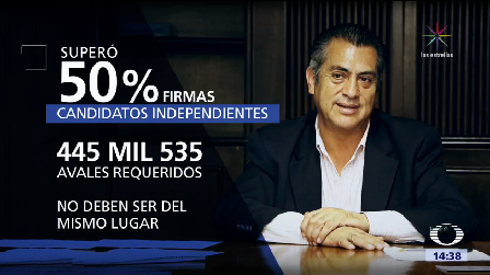 Bronco Obtiene 50% Firmas Gobernador Nuevo León Jaime Rodríguez Calderón