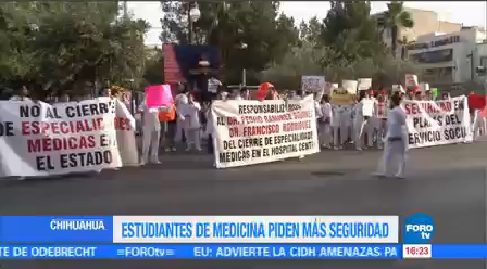 Estudiantes Medicina Marchan Contra Violencia Chihuahua