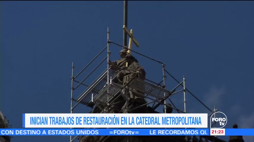 Inician trabajos de restauración en la Catedral Metropolitana