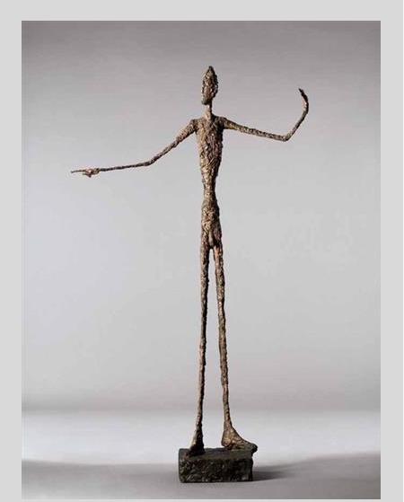 'L'homme au doigt', escultura de Alberto Giacometti. (http://www.theartwolf.com)