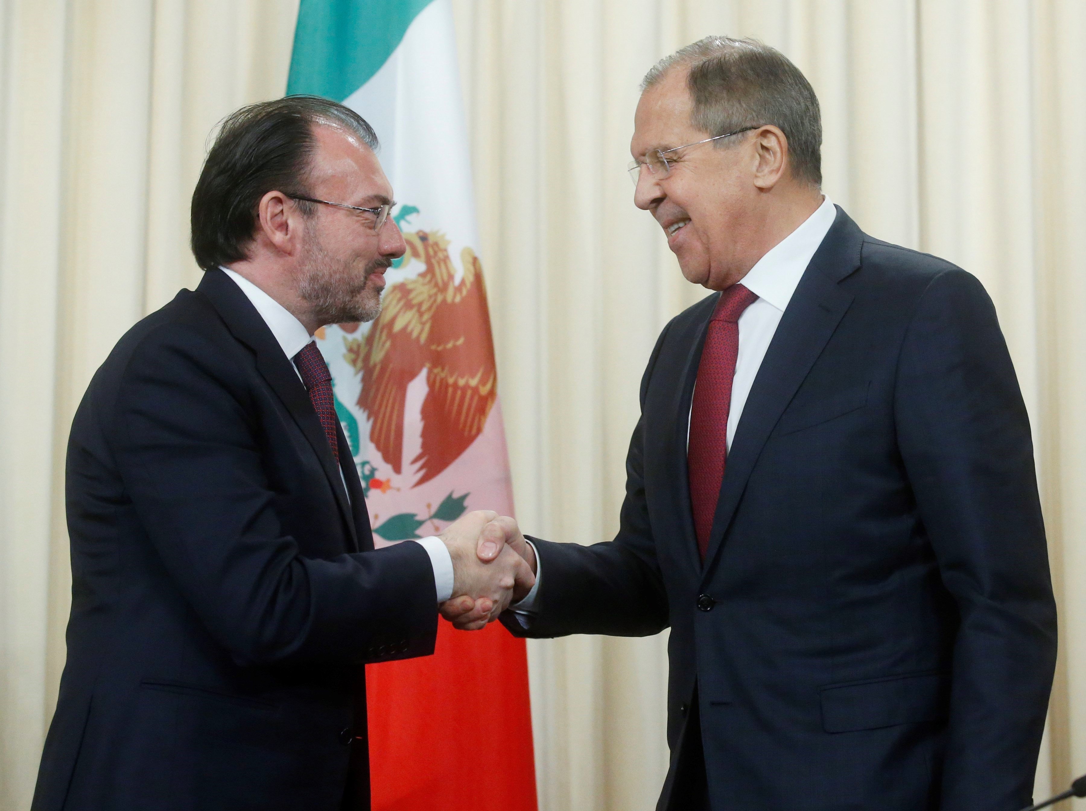 Luis Videgaray saluda a Serguéi Lavrov, Rusia no intervendrá en elecciones de México