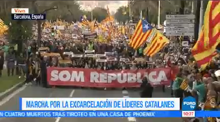 Marcha Excercelación Líderes Catalanes Manifestarse