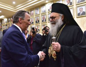 Meade con el Patriarca de la Iglesia Ortodoxa de Antioquía