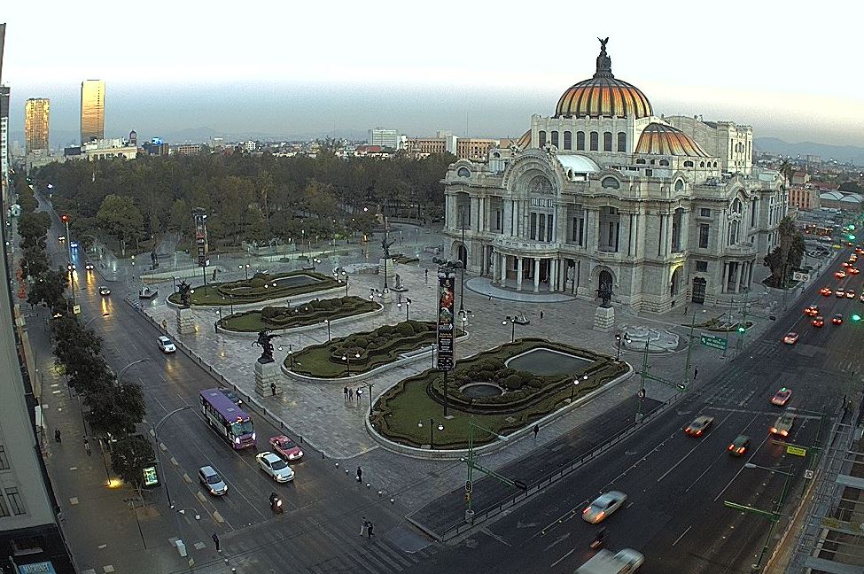 Imagen panorámica CDMX, donde se aprecia el Palacio de Bellas Artes