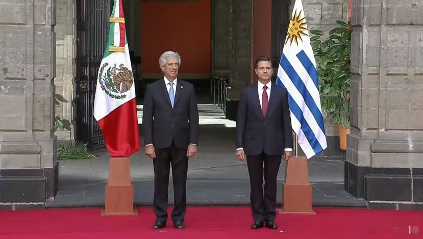 peña recibe al presidente de uruguay