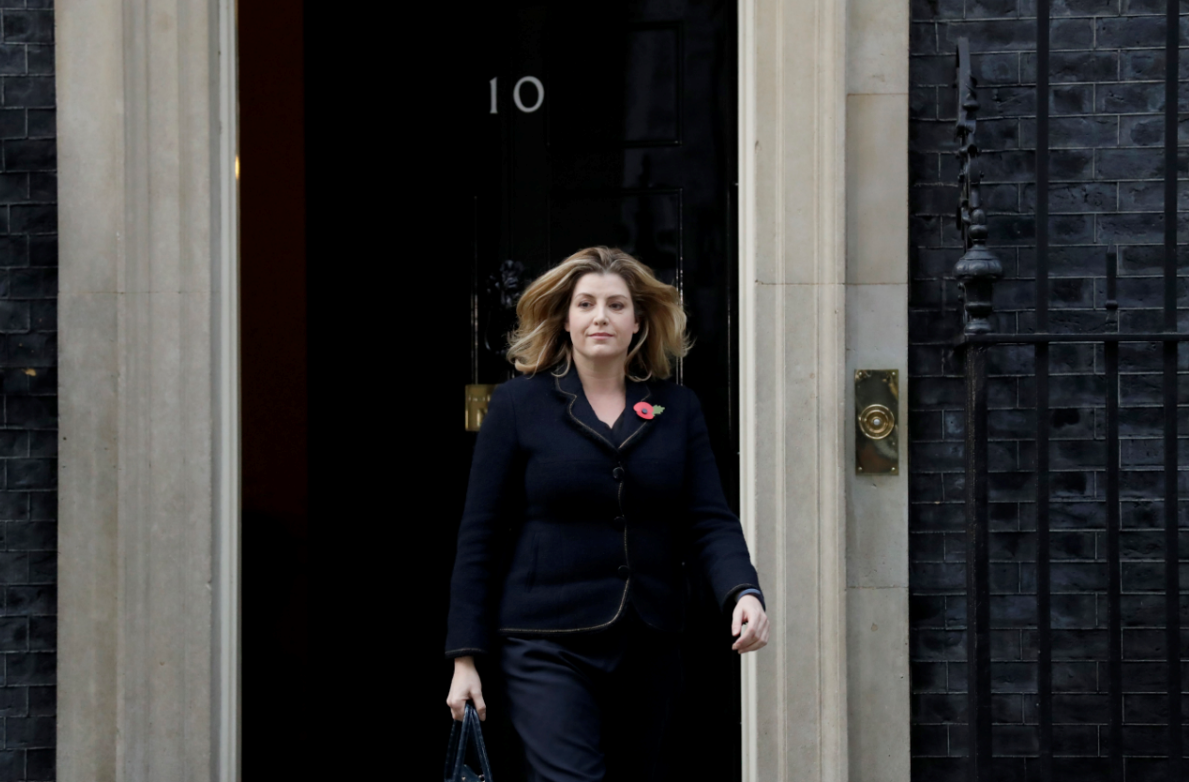 Penny Mordaunt, a su salida de Downing Street