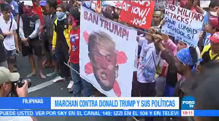 Marchan Contra Donald Trump Políticas Filipinas