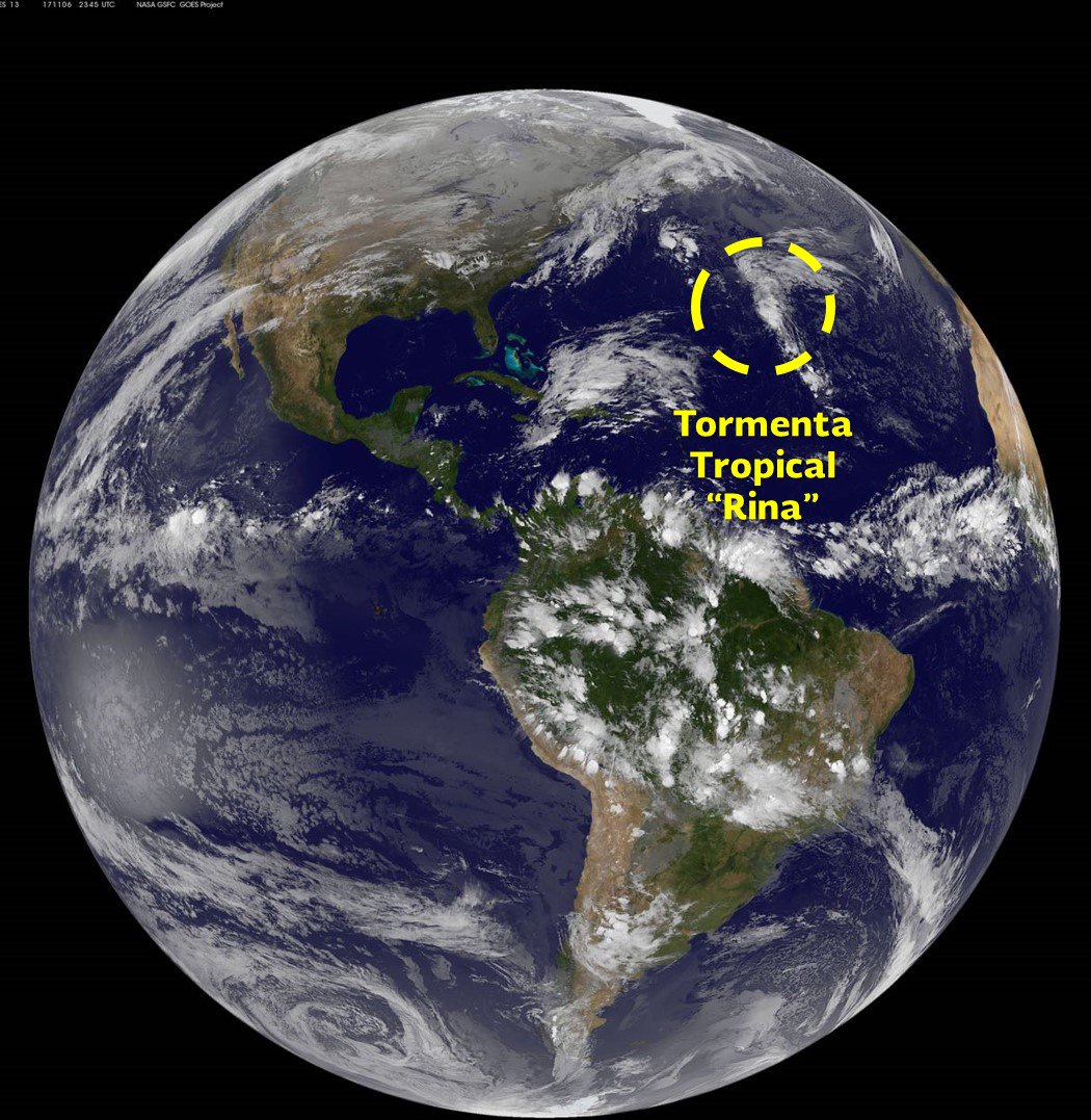 Tormenta tropical Rina se forma Atlántico