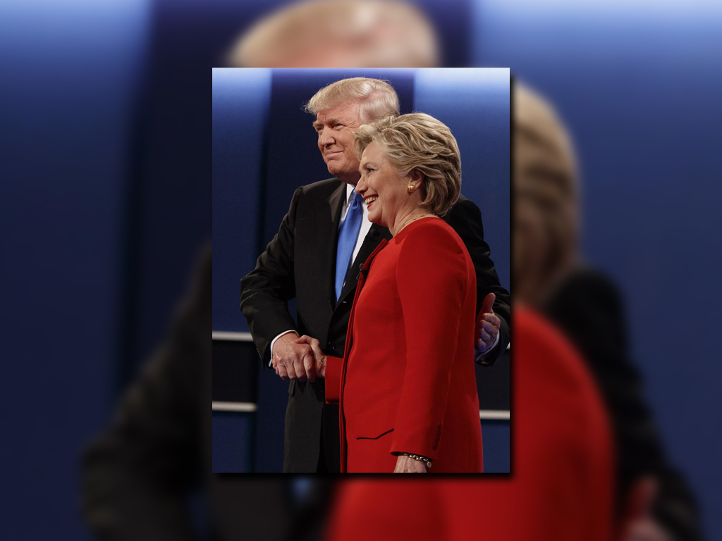 Donald Trump y Hillary Clinton durante uno de los debates