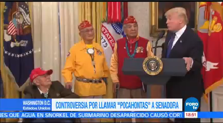Trump Llama Pocahontas Senadora Demócrata Presidente De Estados Unidos