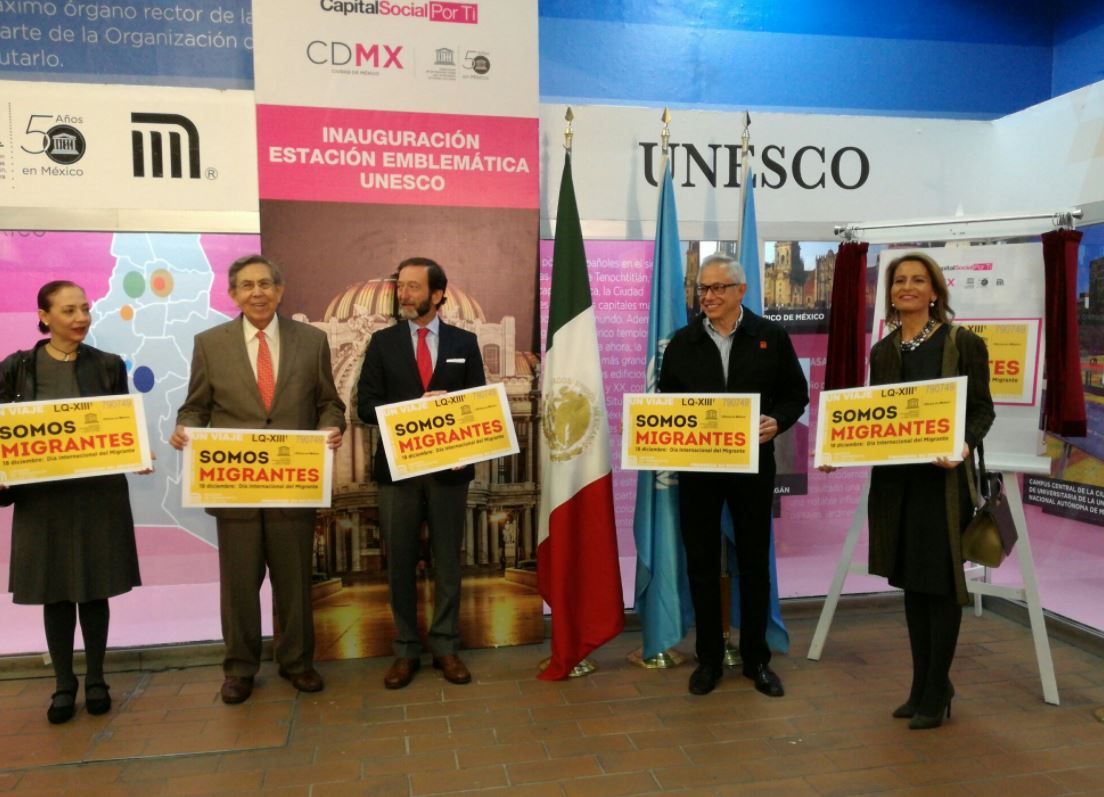 STC Metro rinde homenaje a la Unesco en la estación Polanco