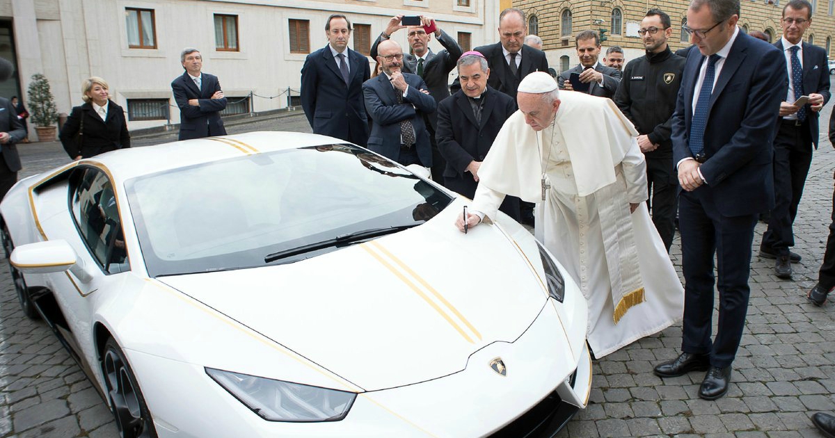 Lamborghini Huracán, Papa Francisco, Lamborghini, Subasta, Papa, Donaciones
