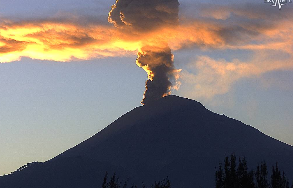 Suman 310 exhalaciones de baja intensidad del Popocatépetl
