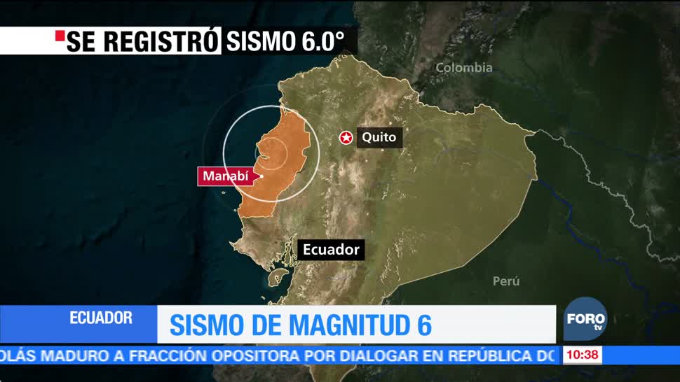 Al menos dos heridos deja sismo en Ecuador