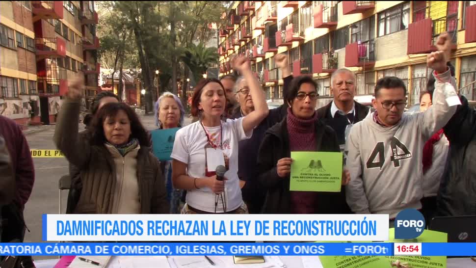 Damnificados del sismo rechazan Ley de Reconstrucción de la CDMX