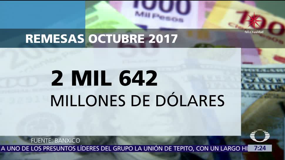 Remesas a México alcanzan récord en octubre