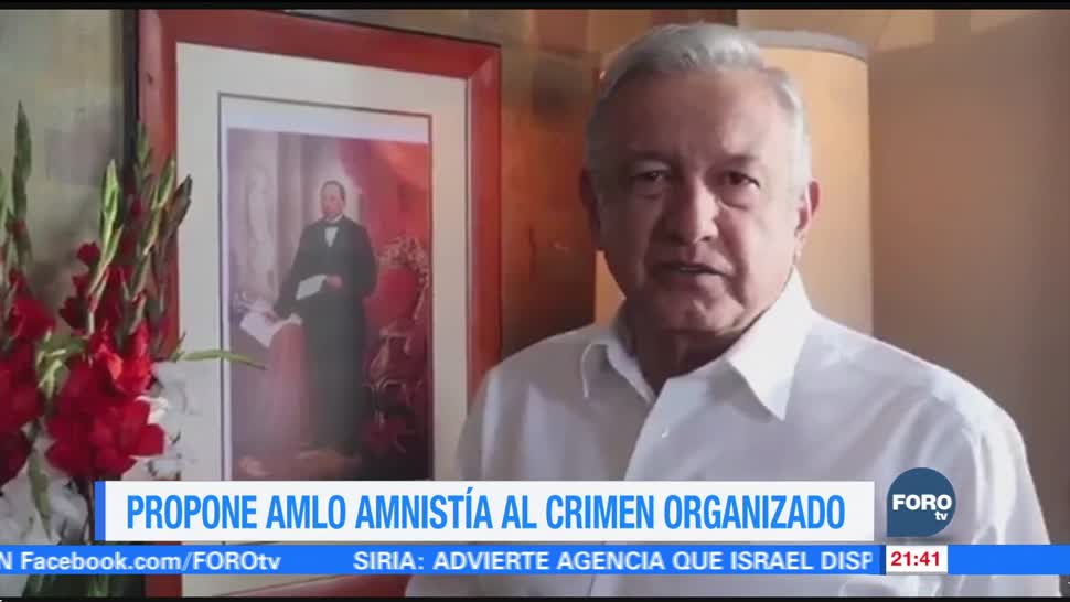 AMLO propone amnistía al crimen organizado