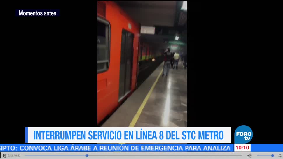 Interrumpen servicio en Línea 8 del Metro CDMX