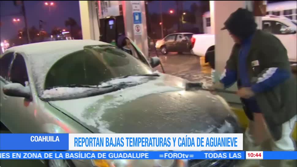 Coahuila registra nevadas y caída de aguanieve