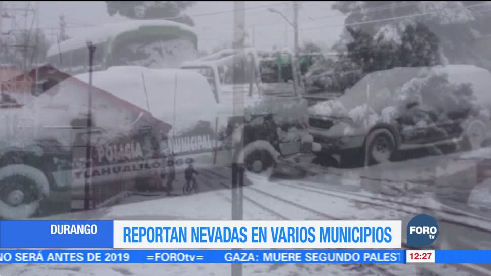 Se registran nevadas en varios municipios de Durango