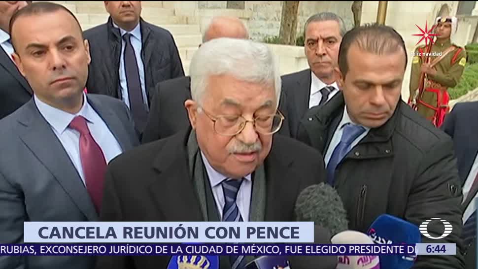 Abbas cancela reunión con Mike Pence